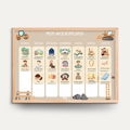 Ramadan Wochen- & Tagesplaner Bundle Kinder mit 280 Klett-Routinekarten | Islamisches Aktivitäts-Set | BAGGER