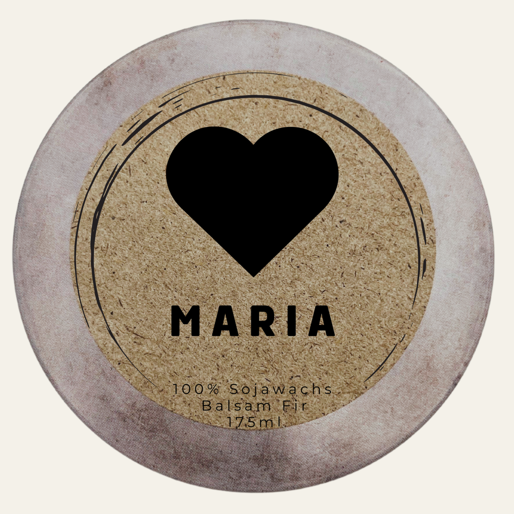 Personalisierte Duftkerze „Dein Name ♥“ | Sojawachs & Vegan | DochtFreunde