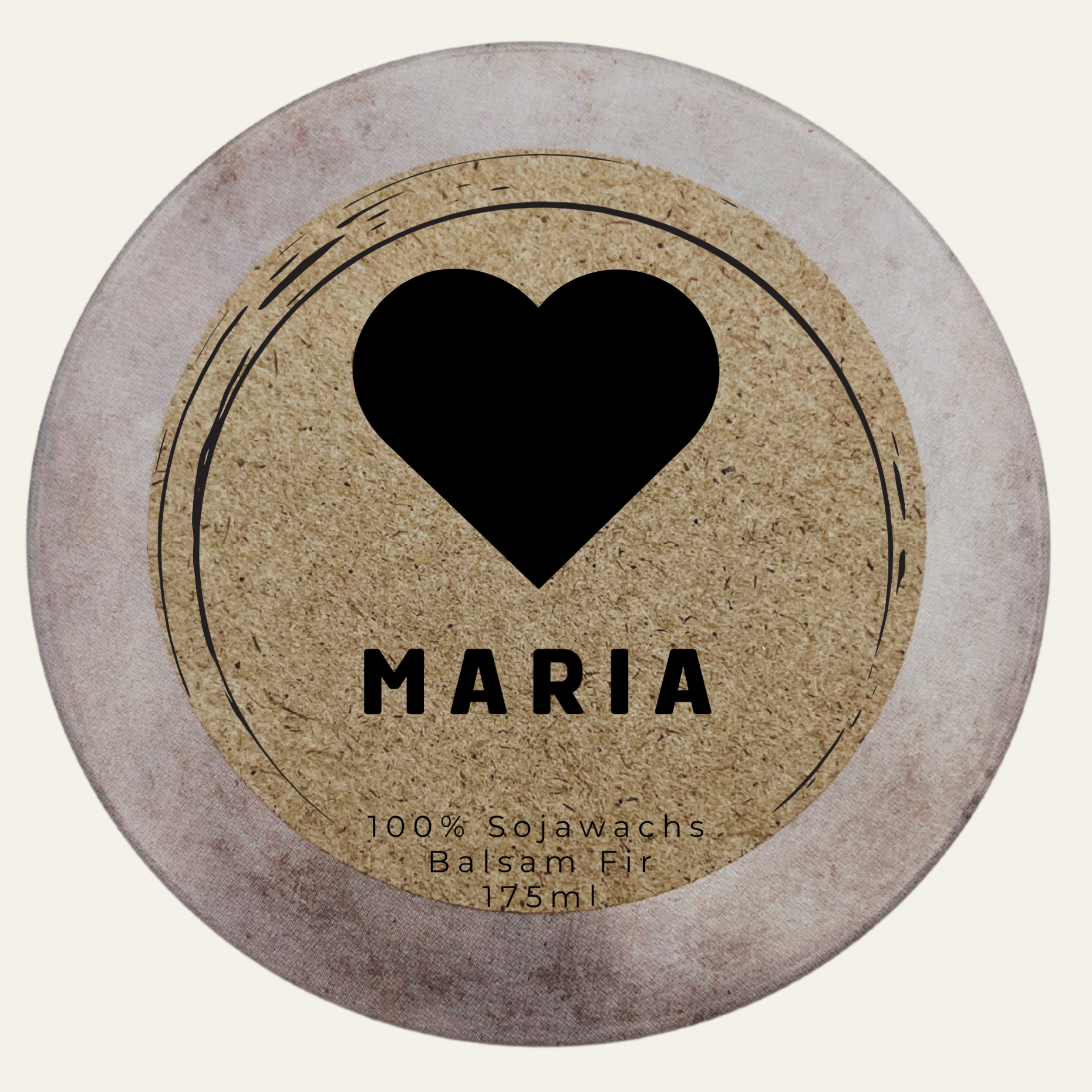 Personalisierte Duftkerze „Dein Name ♥“ | Sojawachs & Vegan | DochtFreunde