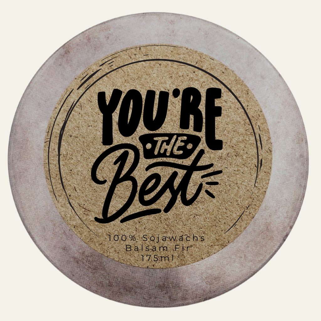 Personalisierte Duftkerze „You're the Best“ – Individuelles Dekor und Duft für ein einzigartiges Geschenk - Handmade im Südschwarzwald