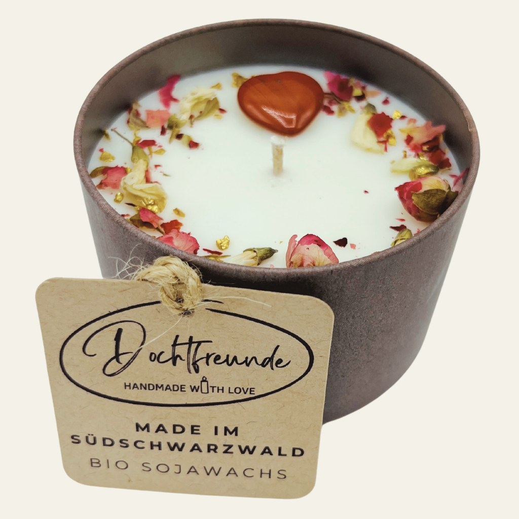 Handbesetzte Duftkerze „Wunderbar, dass es dich gibt“ – Personalisierbares Geschenk mit Herzsymbol Wertschätzung für deine Freunde