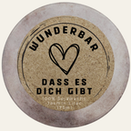Handbesetzte Duftkerze „Wunderbar, dass es dich gibt“ – Personalisierbares Geschenk mit Herzsymbol Wertschätzung für deine Freunde