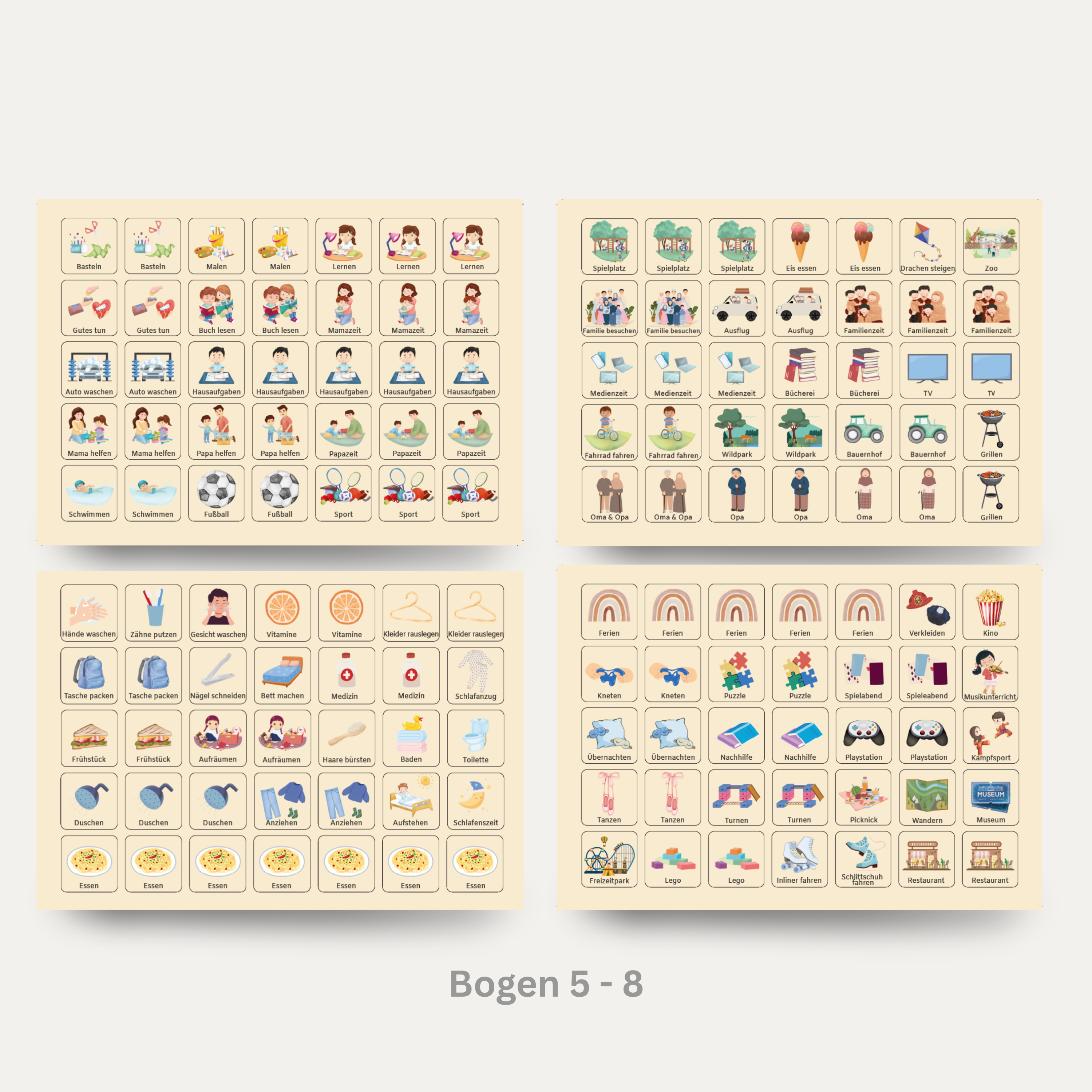 Ramadan Wochen- & Tagesplaner Bundle Kinder mit 280 Klett-Routinekarten | Islamisches Aktivitäts-Set | AUTOS