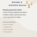 Ramadan Wochen- & Tagesplaner Bundle Kinder mit 280 Klett-Routinekarten | Islamisches Aktivitäts-Set | BAGGER