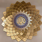 Halalhaus 3D-Wandkunst – Die 99 Namen Allahs (Asma’ul Husna)
