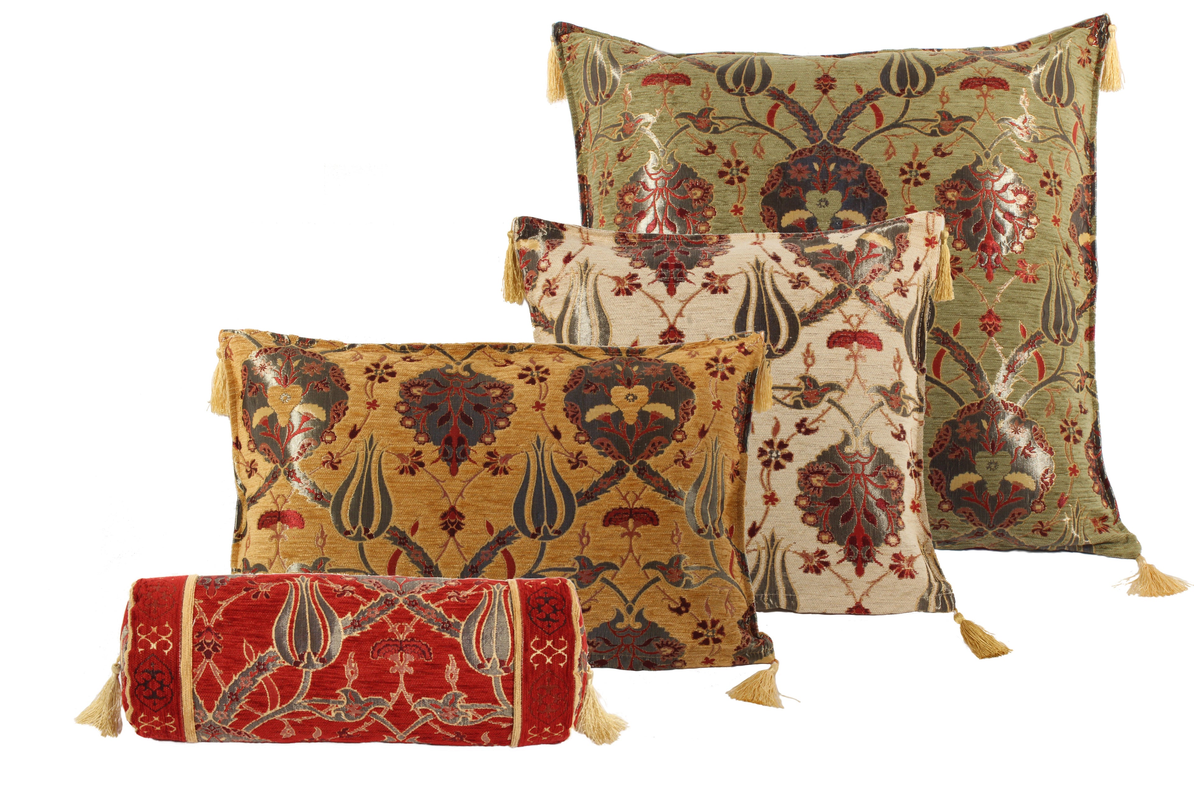 Türkische Kissenbezüge mit gemischtem Tulpenmuster – In 4 Größen und 9 Farben erhältlich