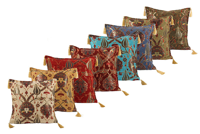 Türkische Kissenbezüge mit gemischtem Tulpenmuster – In 4 Größen und 9 Farben erhältlich