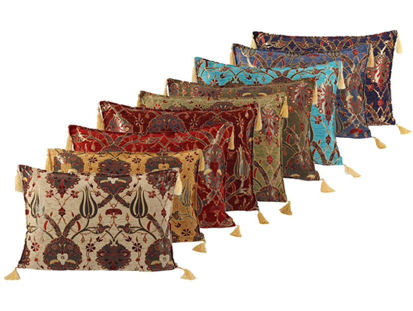 Türkische Kissenbezüge mit gemischtem Tulpenmuster – In 4 Größen und 9 Farben erhältlich