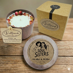 Personalisierte Kerze Beste Freundin | Geschenk mit Name & Symbol | Handmade Sojawachs 175ml | DochtFreunde