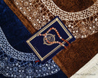 Elegant Velvet Qur’an with Gold Details – Arabic Uthmani Script Edition (14×20 cm)