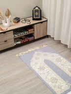 Gory  Majestic Bloom Prayer Mat  | Jacquard-Woven Soft Acrylic Blend | Elegant Floral Arch Design