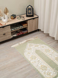 Gory  Majestic Bloom Prayer Mat  | Jacquard-Woven Soft Acrylic Blend | Elegant Floral Arch Design