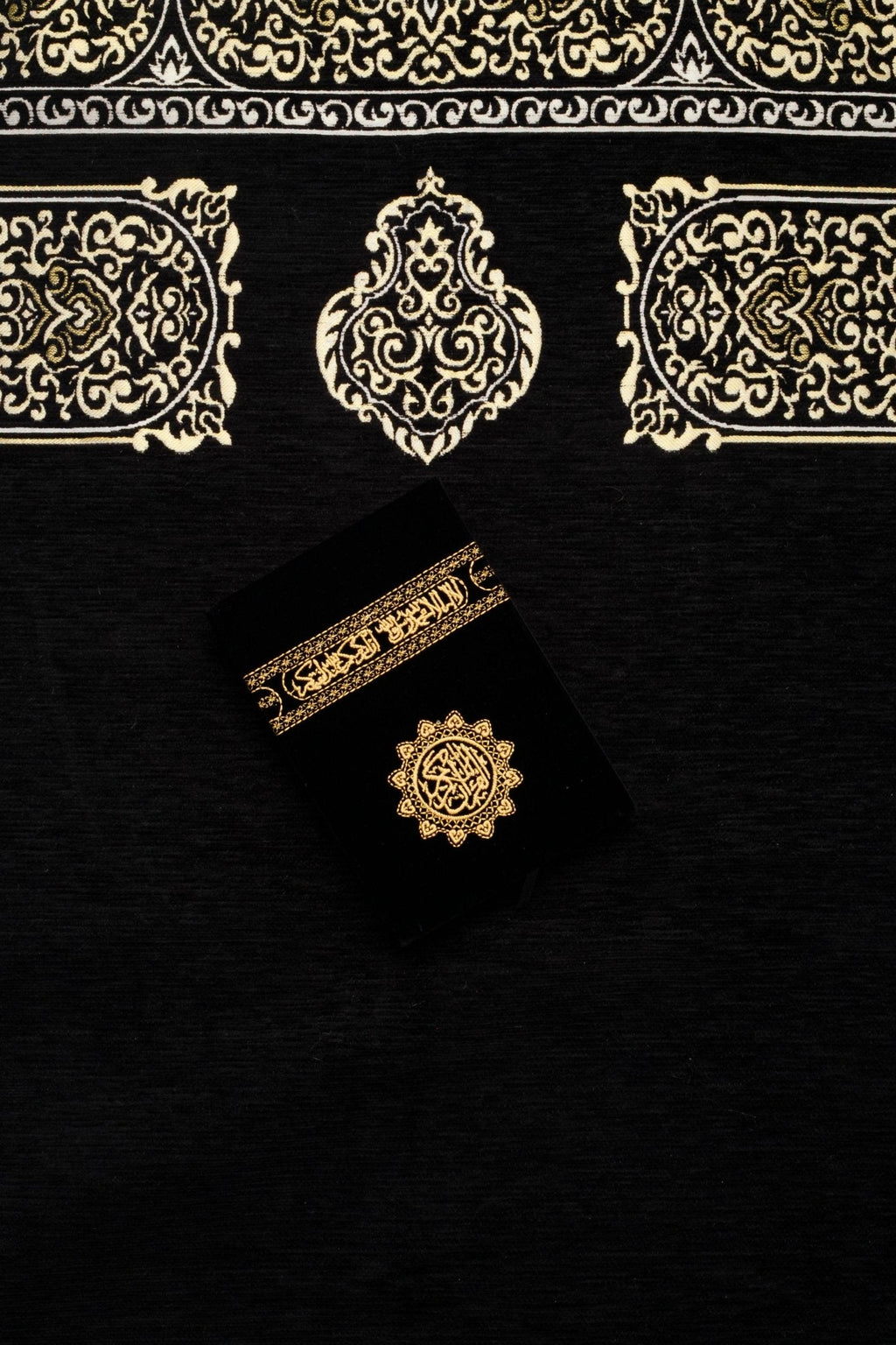 Qur’an Arabic Kaaba-Inspired - Velvet  with Gold Embroidery