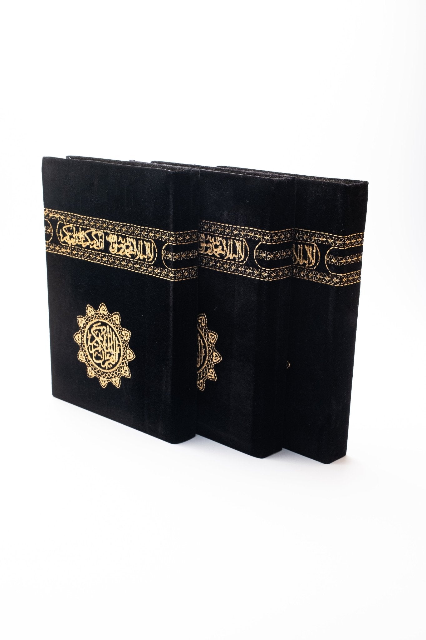 Qur’an Arabic Kaaba-Inspired - Velvet  with Gold Embroidery