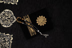 Qur’an Arabic Kaaba-Inspired - Velvet  with Gold Embroidery