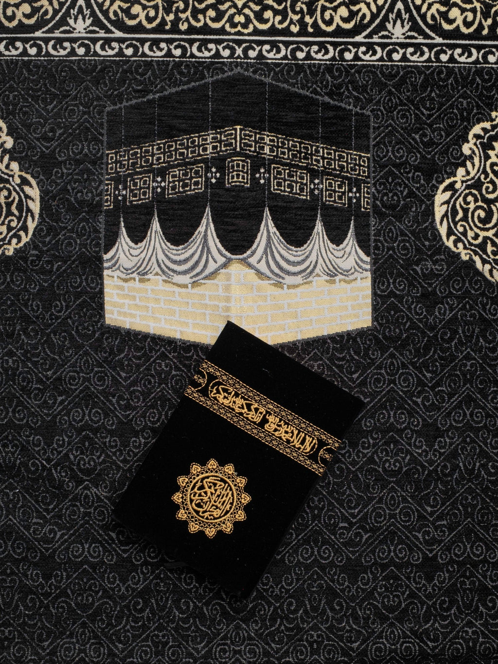 Kaaba Padded Prayer Mat — Luxus Velvet Sejadah  | Extra Comfort for Seniors & Sensitive Knees | Removable Cushion