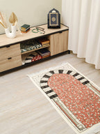 Rauda  Granada Arch Prayer Mat  | Soft, Lightweight Floral Arch Design | Multiple Colours Available