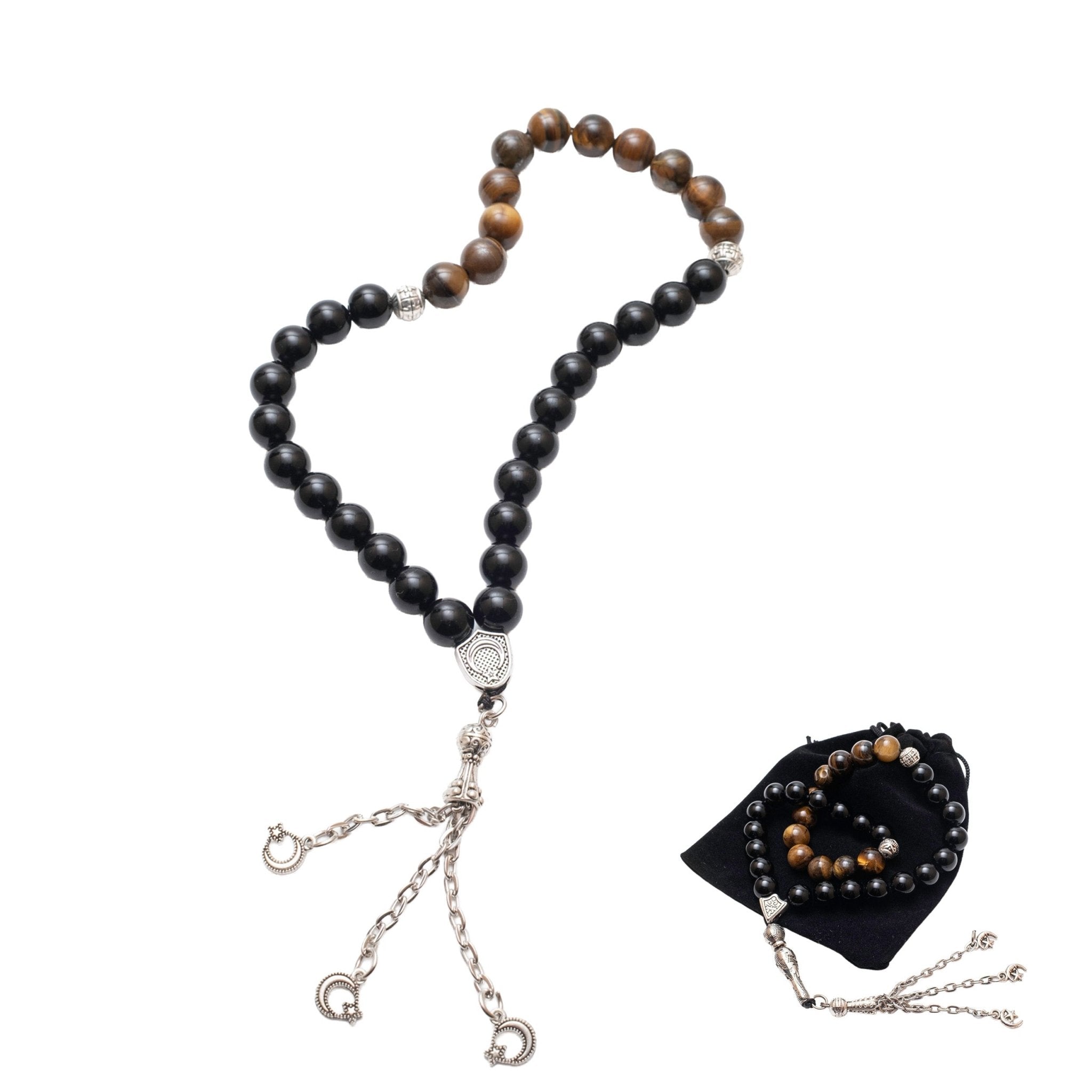 Tiger Eye Tasbih – 33 Beads | Natural Stone • Premium Dhikr Prayer Beads