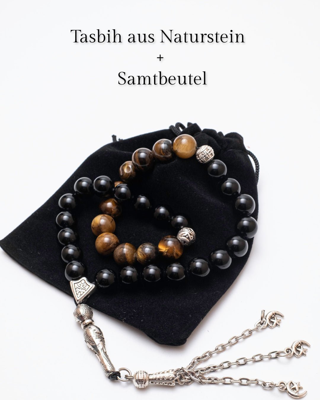 Tiger Eye Tasbih – 33 Beads | Natural Stone • Premium Dhikr Prayer Beads