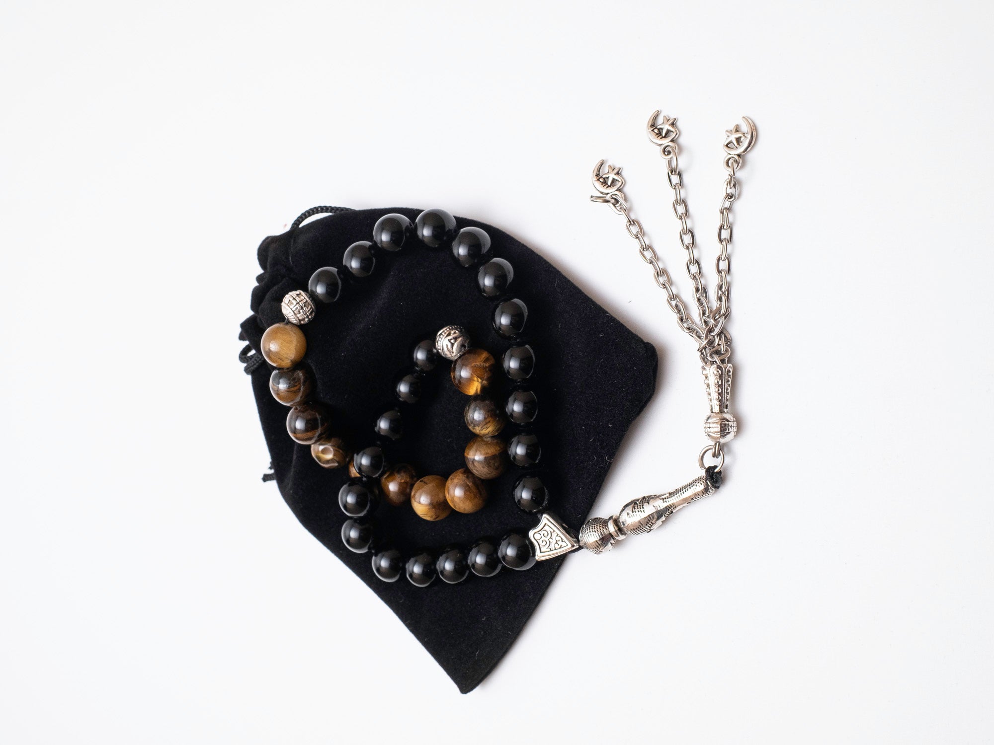 Tiger Eye Tasbih – 33 Beads | Natural Stone • Premium Dhikr Prayer Beads