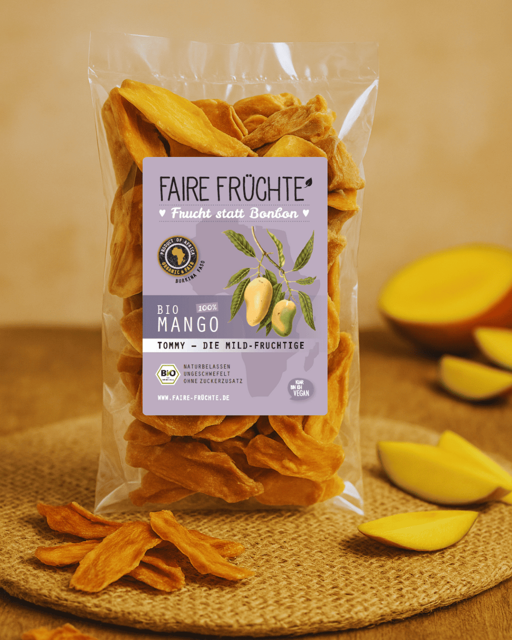 100g Bio Mangostreifen Tommy 'die Mild-fruchtige'